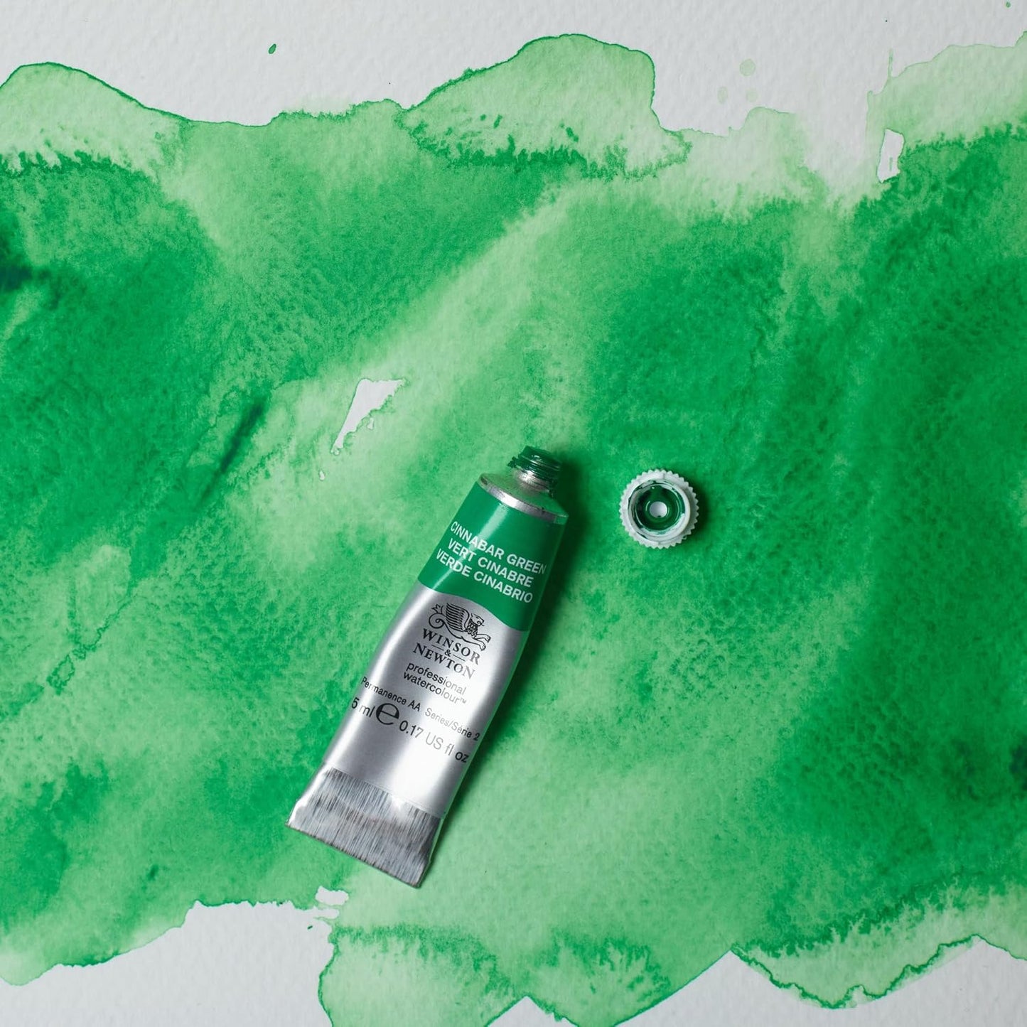 Winsor & Newton Professional Watercolour, Revival Collection, Half Pan, Cinnabar Green