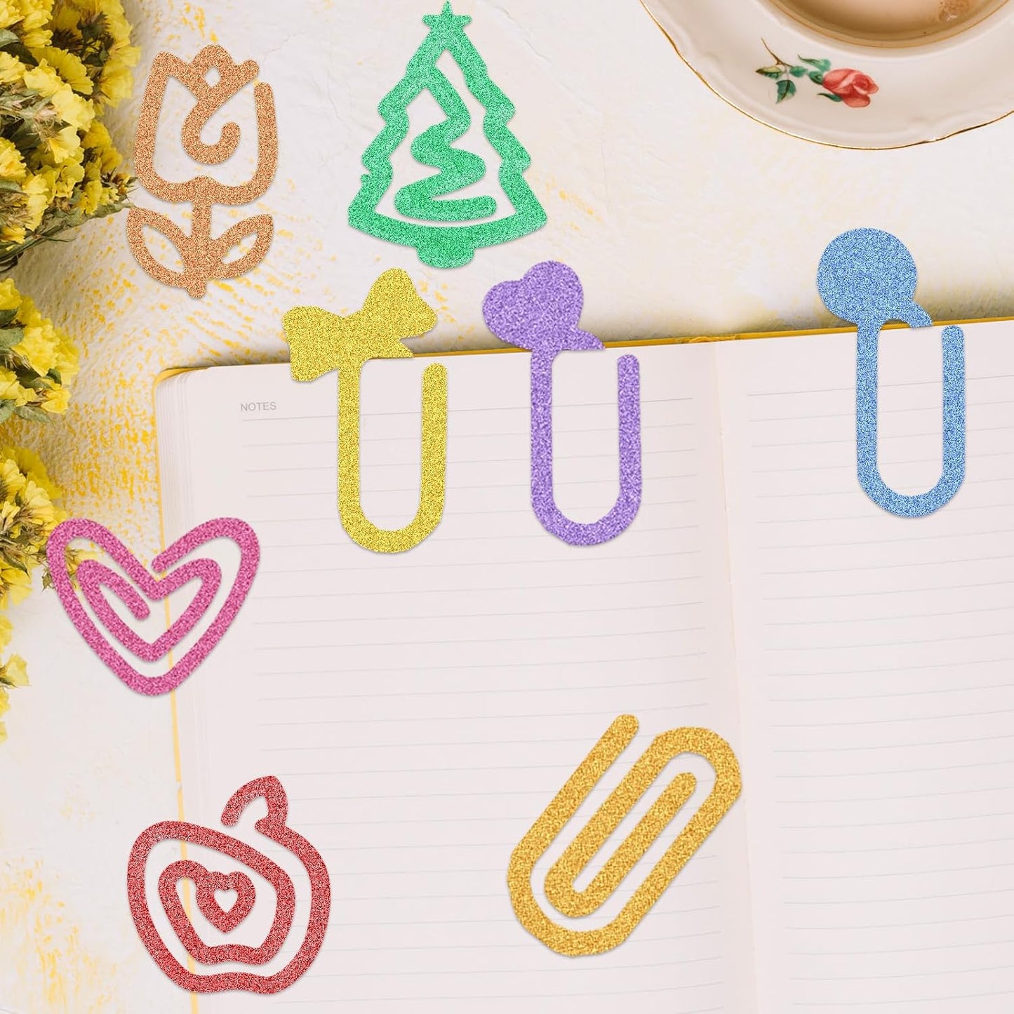 3pcs Paperclip Bookmarks Mold, Jumbo Paper Clips Bookmarks Silicone Mold with Multiple Style Epoxy Heart Resin Casting Mould Butterfly Making Supplies for DIY Crafts Book Lovers Gift