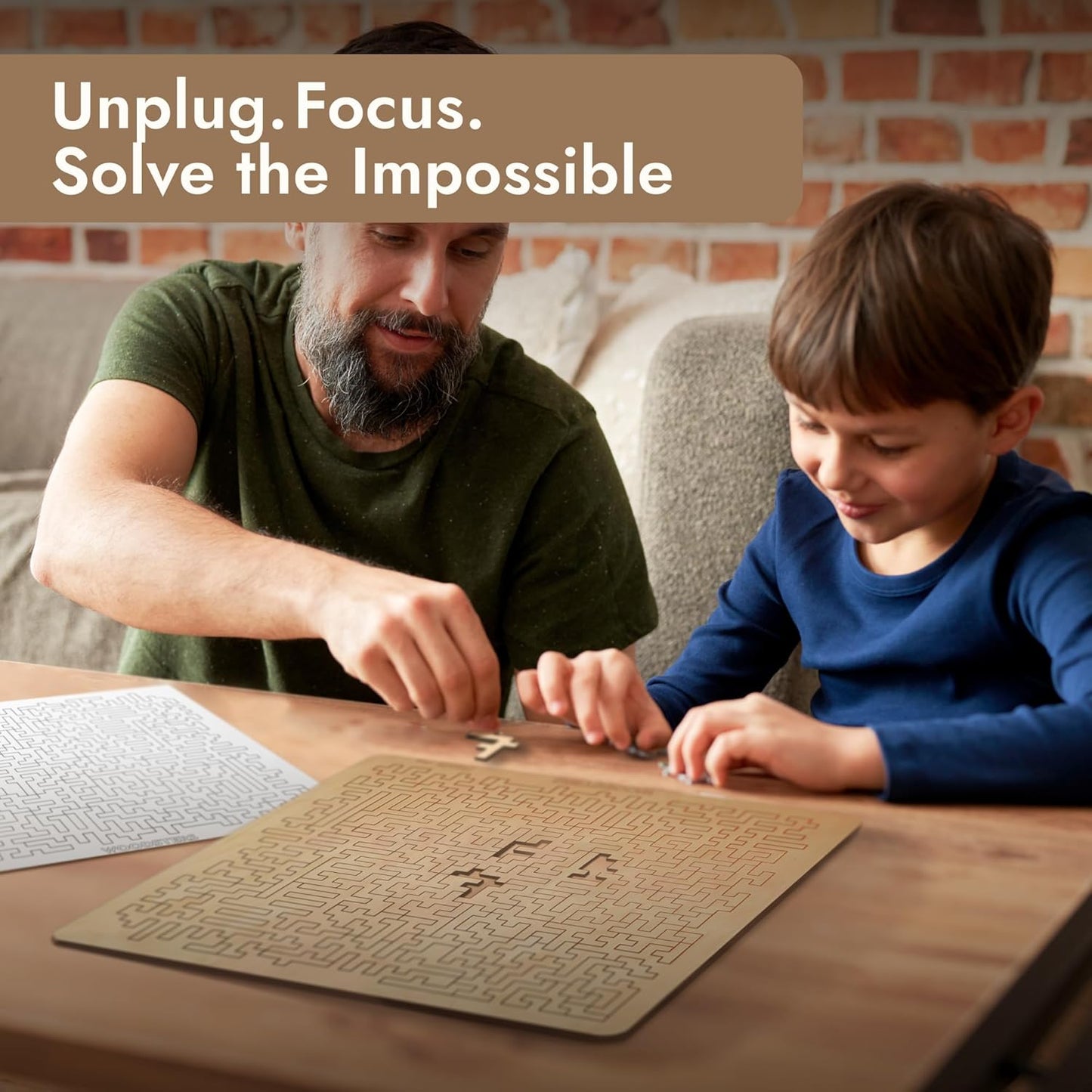 Mind Bending Wooden Jigsaw Puzzle - Difficult Challenging Impossible Puzzles for Adults, Advanced Hard Jigsaw Puzzles - Aztec Labyrinth - 130 Pieces