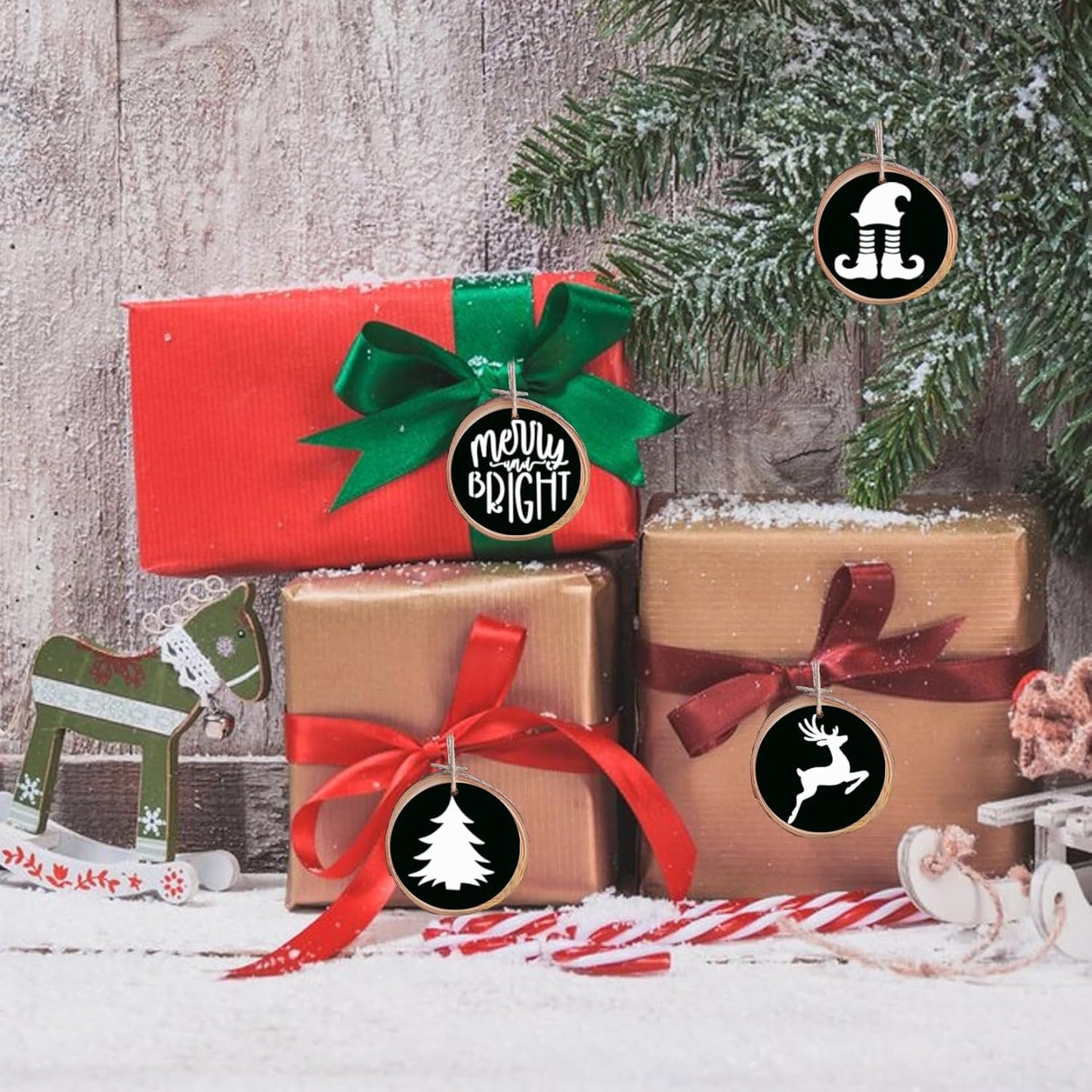 Small Stencils for Painting on Wood Reusable, 3 Inch Reusable Stencil for Craft Ornament Paint Template Stencils for Wall Card Rock Wood Signs Coasters Canvas Home Decor (Christmas)