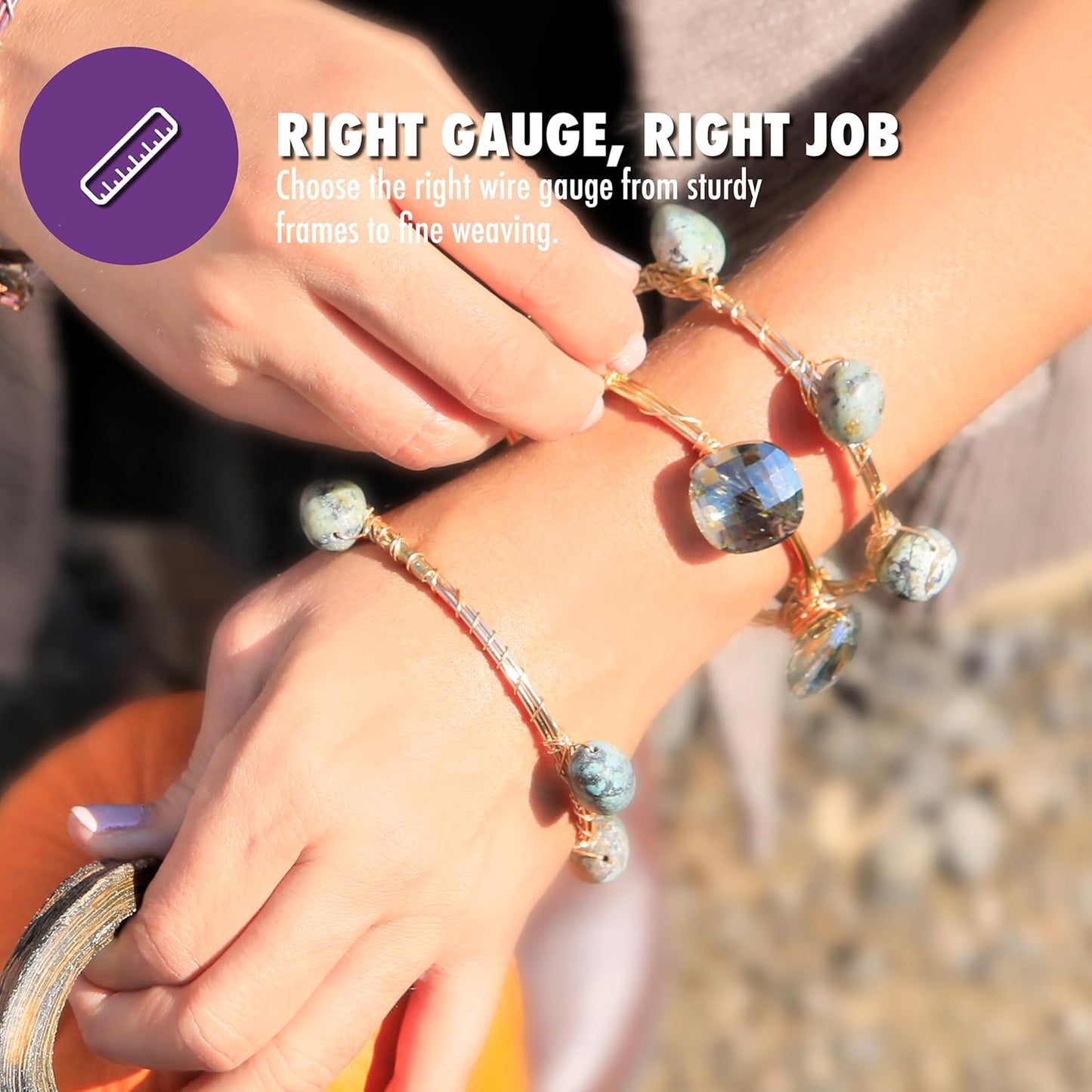 Artistic Wire 24 Gauge Tarnish Resistant Brass Craft Jewelry Wrapping Wire, Gold Color, 10 yd