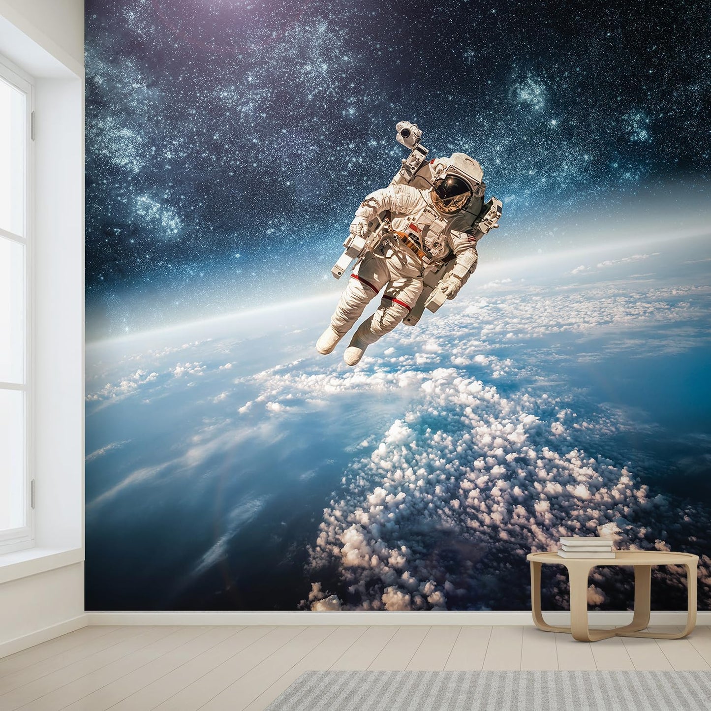 wall26 an Astronaut Floating About Planet EarthWall Mural, Removable Sticker, Home Decor - 96x144 inches