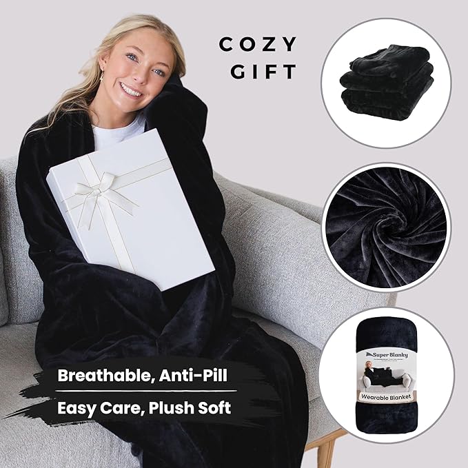 Wearable Blankets for Women, Adult Wearable Blanket Men, Valentine's Day Gifts for Her, Wife Birthday Gift Ideas