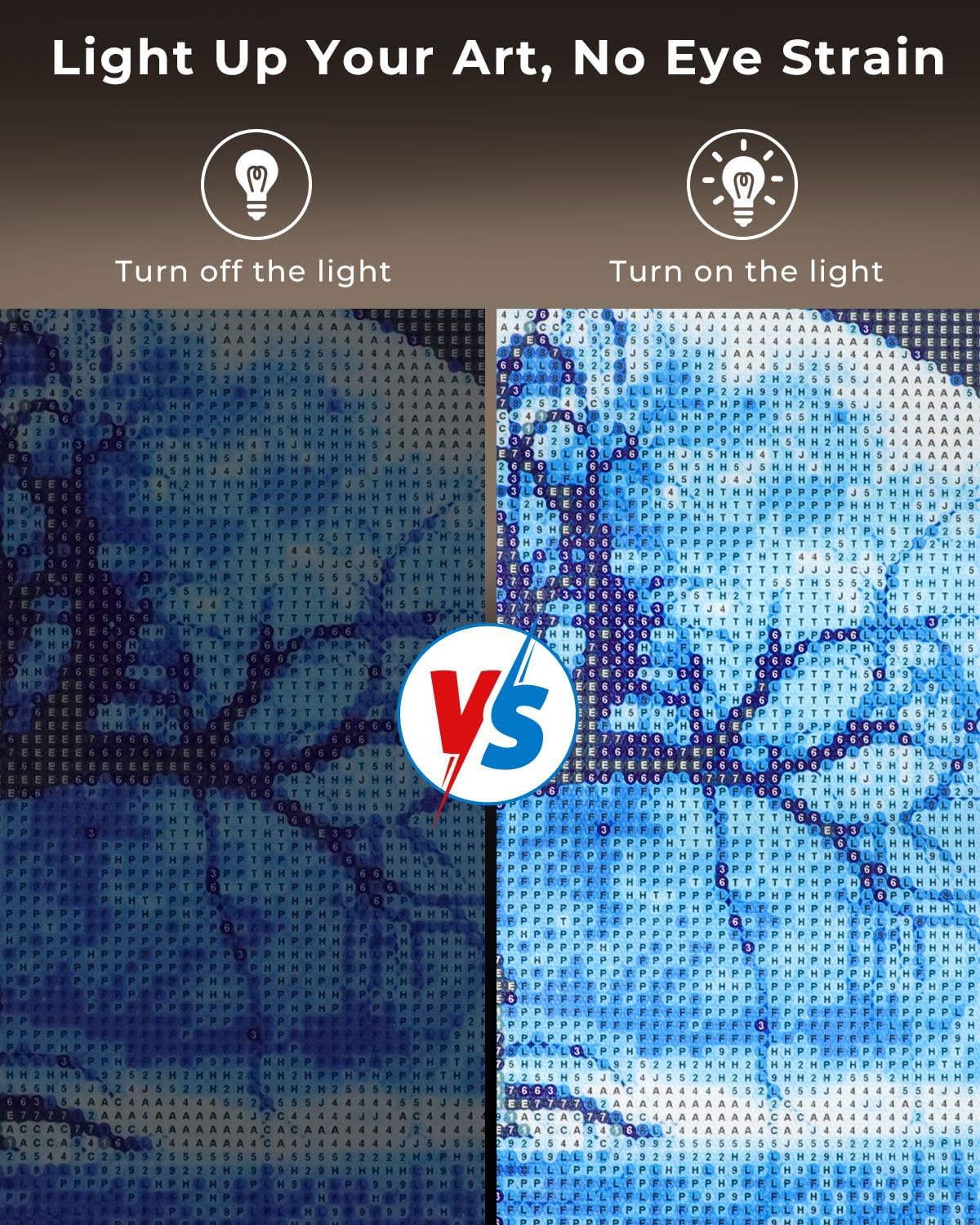 Bylitodt Rechargeable A3 Light Pad, Diamond Art Light Board, Lightbox for Tracing and Drawing with 3 Colors & 6 Brightness, Tracing Pad for Weeding Vinyl, Sketching, Diamond Painting Accessories