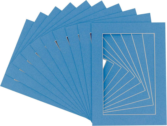 11x14 Mat for 8.5x11 Photo - Precut Bay Blue Picture Matboard for Frames Measuring 11 x 14 Inches - Bevel Cut Matte to Display Art Measuring 8.5 x 11 Inches - Acid Free Pack of 100 MATS