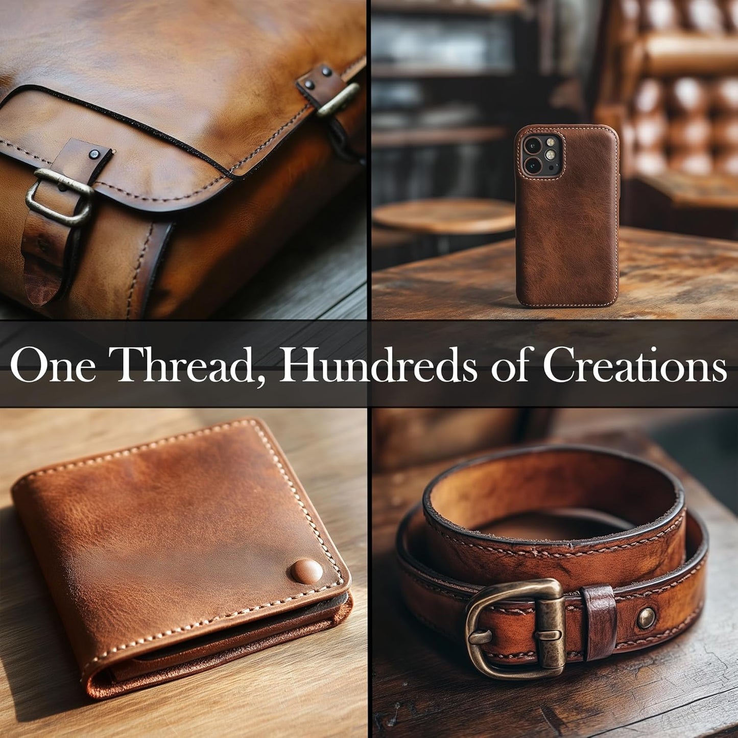 Waxed Thread 3X Wax Thread, 65 Yardx0.8mm Wax String, 150D Waxed Leather String in Brown Perfect Dream Catcher Supplies