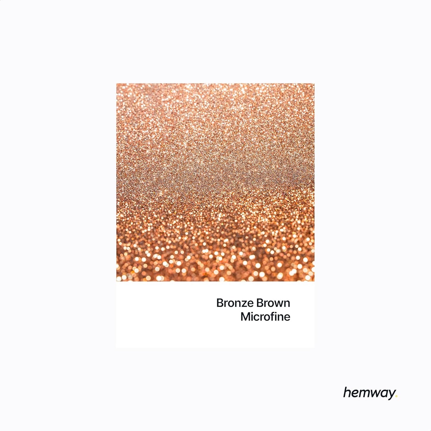 Hemway Polyurethane & Epoxy Resin Glitter 100g / 3.5oz Metallic Crystal Flake Additive for Flooring Jewelry Tumblers Glass Pigment - Microfine (1/256" 0.004" 0.1mm) - Bronze Brown