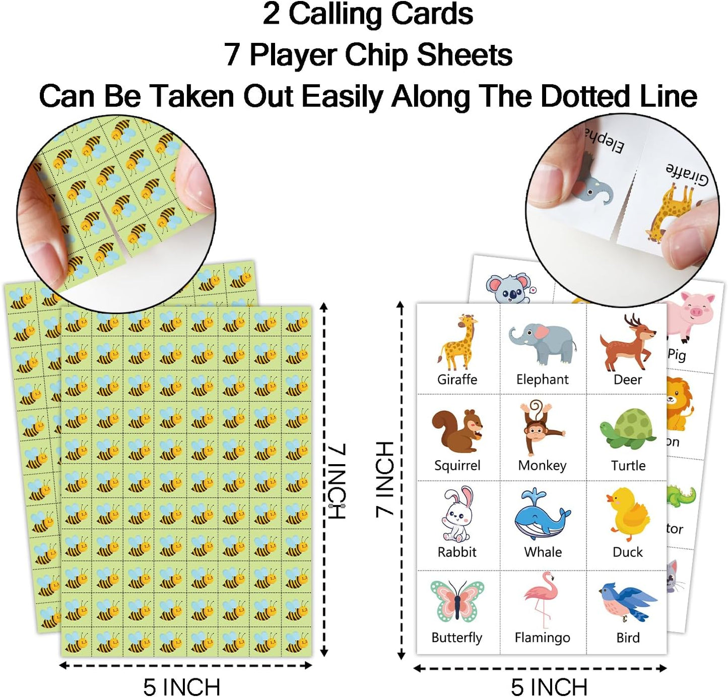 Jungle Animal Party Bingo Game Cards(24 Players), Gender Reveal Themed Bingo Card for Family Friend Adult, Large Group Holiday Neutral Gender Reveal Party Activity Favor Decoration Supplies -010