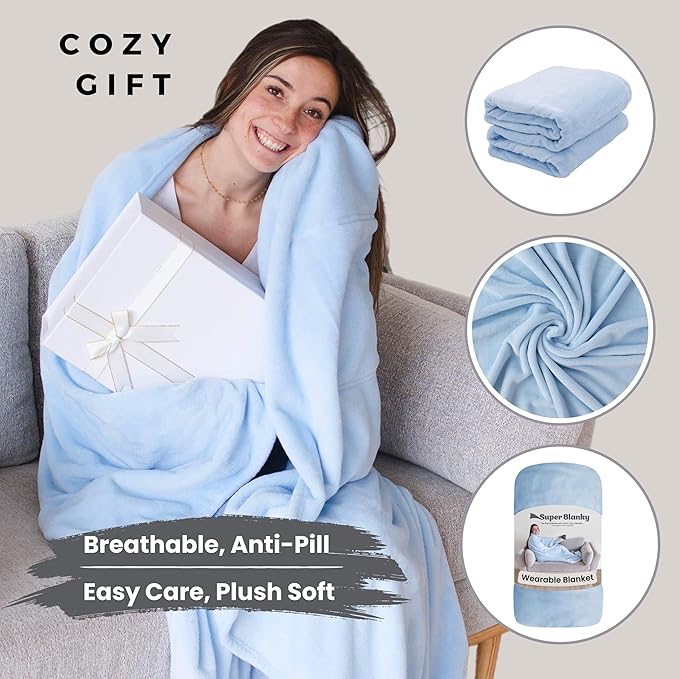 Wearable Blankets for Women, Adult Wearable Blanket Men, Valentine's Day Gifts for Her, Wife Birthday Gift Ideas