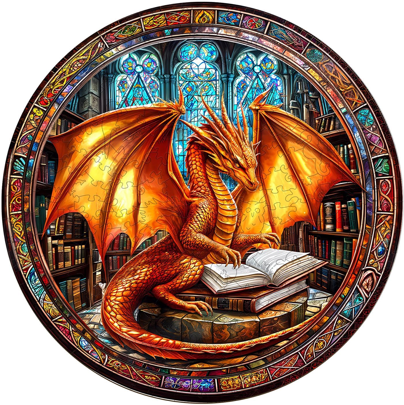 Wooden Puzzles for Adults, Dragon Wooden Puzzle,Magic Wooden Jigsaw Puzzles, Gifts for Family or Friends for Any Holiday.(8.5 * 8.5 in 100pcs)