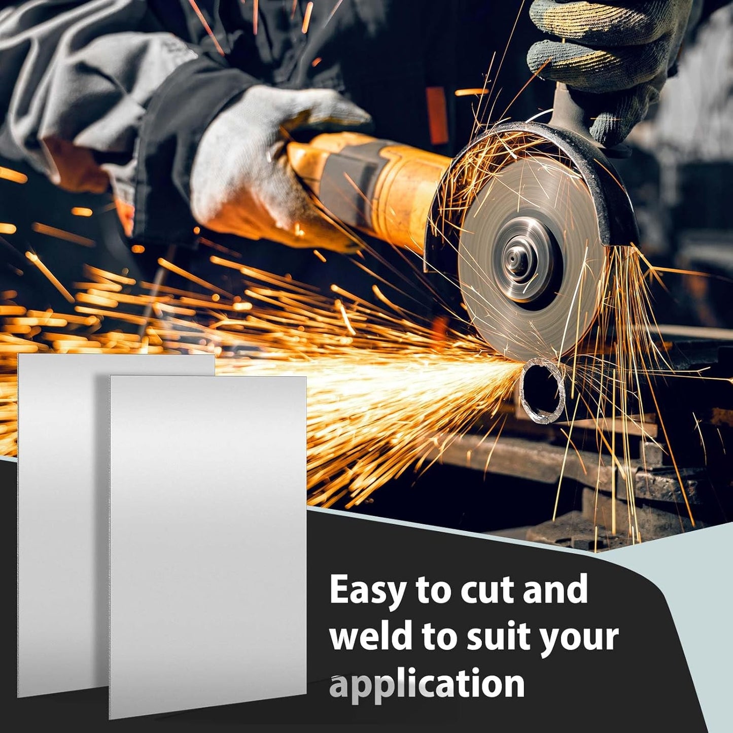 1pcs 16 Gauge 12 x 18 Inch Metal Steel Sheet Steel Plate Mild Carbon Cold Rolled Square Weldable Metal Panels for Outside Industrial DIY Use Projects Weld Accessories