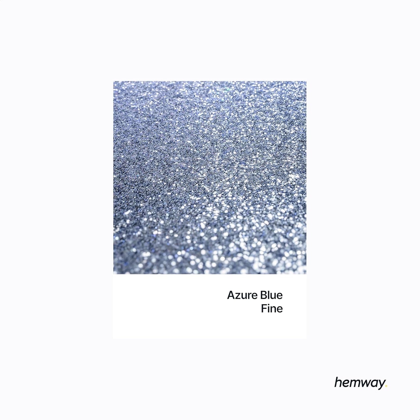 Hemway Polyurethane & Epoxy Resin Glitter 100g / 3.5oz Metallic Crystal Flake Additive for Flooring Jewelry Tumblers Glass Pigment - Fine (1/64" 0.015" 0.4mm) - Azure Blue