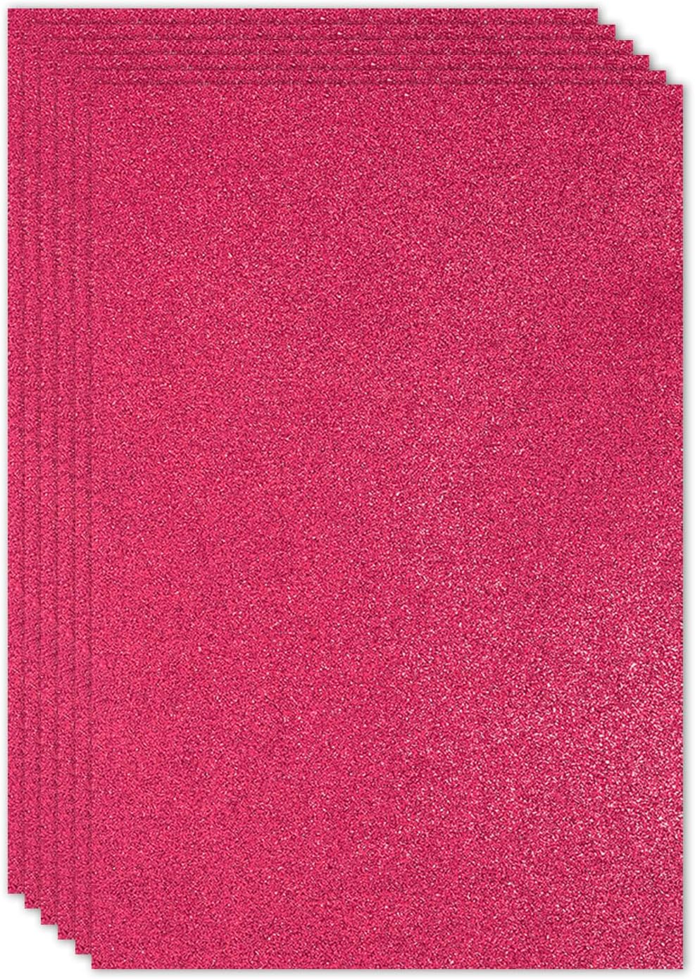 PATIKIL 2mm(1/10") Thick Non Adhesive Glitter Foam Sheet 16x24inch(40x60cm) Wine Red, EVA Shiny Foam Board for Craft, 6 Pcs
