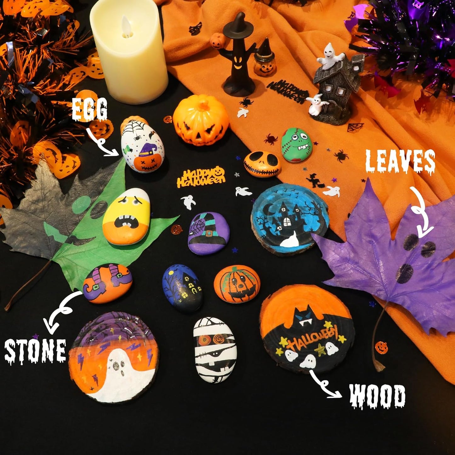 120 Colors Acrylic Paint Markers, Dual Tip Fine and Brush Tips Pens Contain 24 Metallic Color for Stone, Wood, Calligraphy, Canvas, Ceramic, Metal, Glass, Rock Painting, DIY Crafts Art Supplies Kit