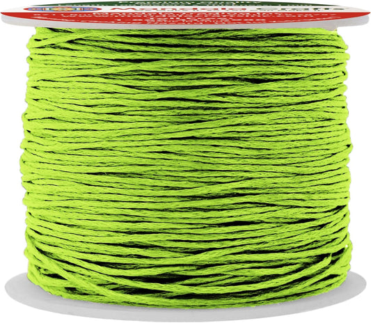 Mandala Crafts 1mm 109 Yards Yellow Green Cotton Waxed Cord for Jewelry Making Bracelet Cord Waxed String - Beading String Thread Jewelry Cords for Necklaces String