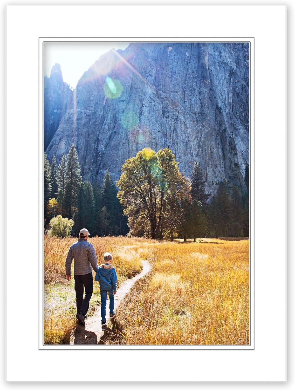 11x14 Mat for 8.5x11 Photo - Precut White on White Double Mat Picture Matboard for Frames Measuring 11 x 14 Inches - Bevel Cut Matte to Display Art Measuring 8.5 x 11 Inches - Acid Free ONE MAT