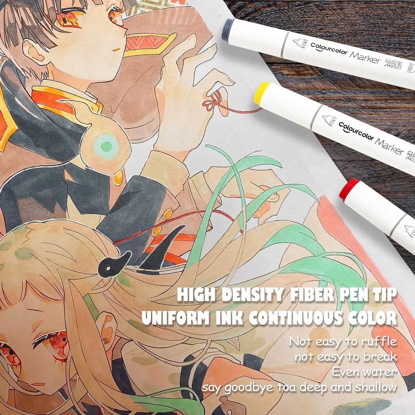 Back to School 24 Colors Alcohol Markers Set, Fine & Chisel Dual Tips Art Twin Sketch Pens Permanent Alcohol Based with Case Office Supplies