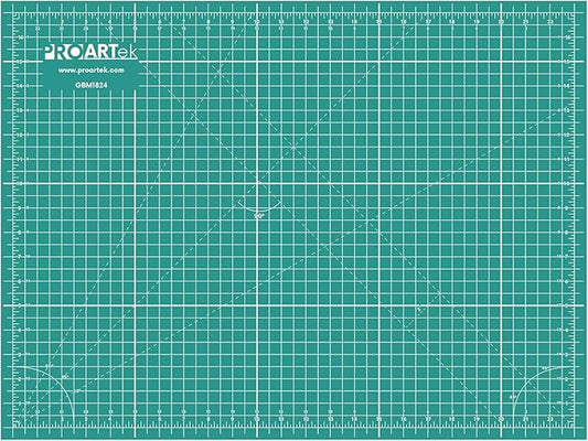 PK00007 Model GBM1824 Series 18" x 24" Professional Cutting Mat; Double-Sided Green/Black; Self-Healing; For Graphic Arts, Hobbies, Quilting, Scrapbooking, and other Cutting Projects