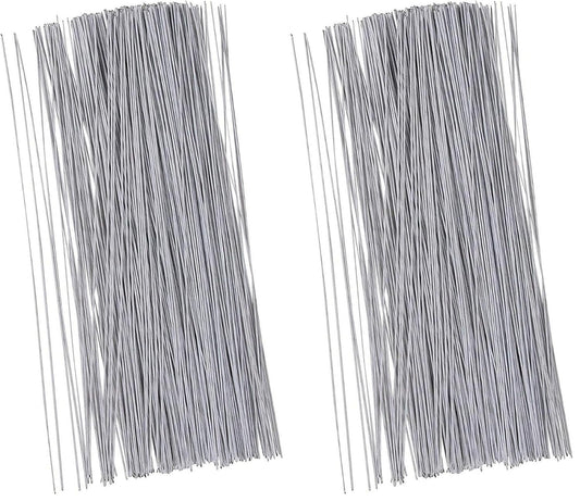 Juvale 600-Pack White 18 Gauge Floral Wire Stems - 16 in Length - Pre-Cut & Bendable Craft Wire - for DIY Artificial Flower Arrangements