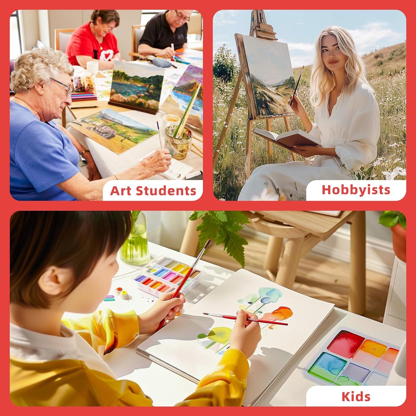 Simetufy 12 Pack 9 x 12 inch Canvas Boards for Painting Canvas Panels- Gesso Primed Acid-Free 100% Cotton for Acrylics Oil Watercolor Tempera Paints