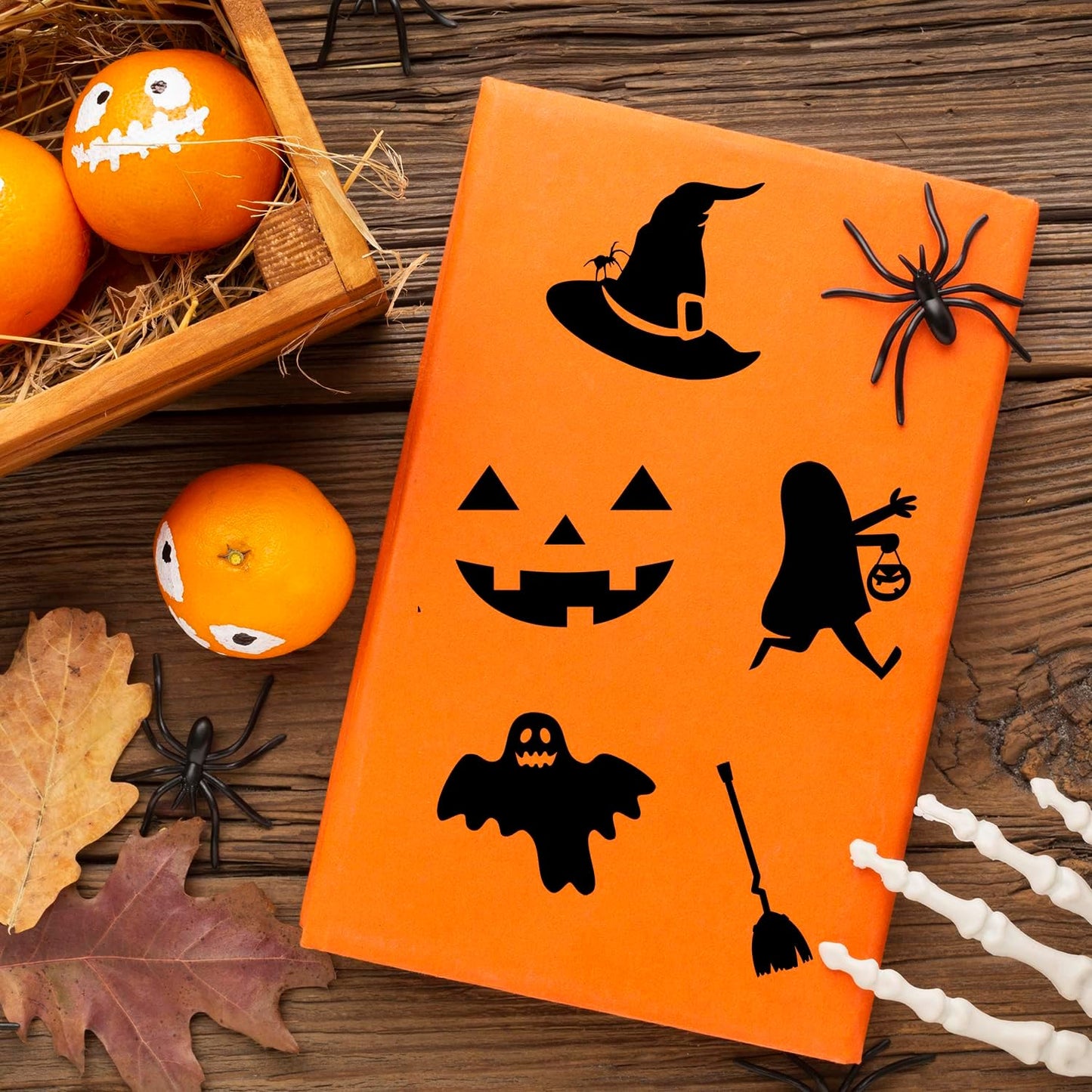 Halloween Stencils for Painting on Wood 3inch Small Halloween Stencil Reusable Boo Pumpkin Face Draw Templates for Wood Slice Windows Fabrics Tier Tray DIY Crafts Decor(R Stencils19-56P/3in)