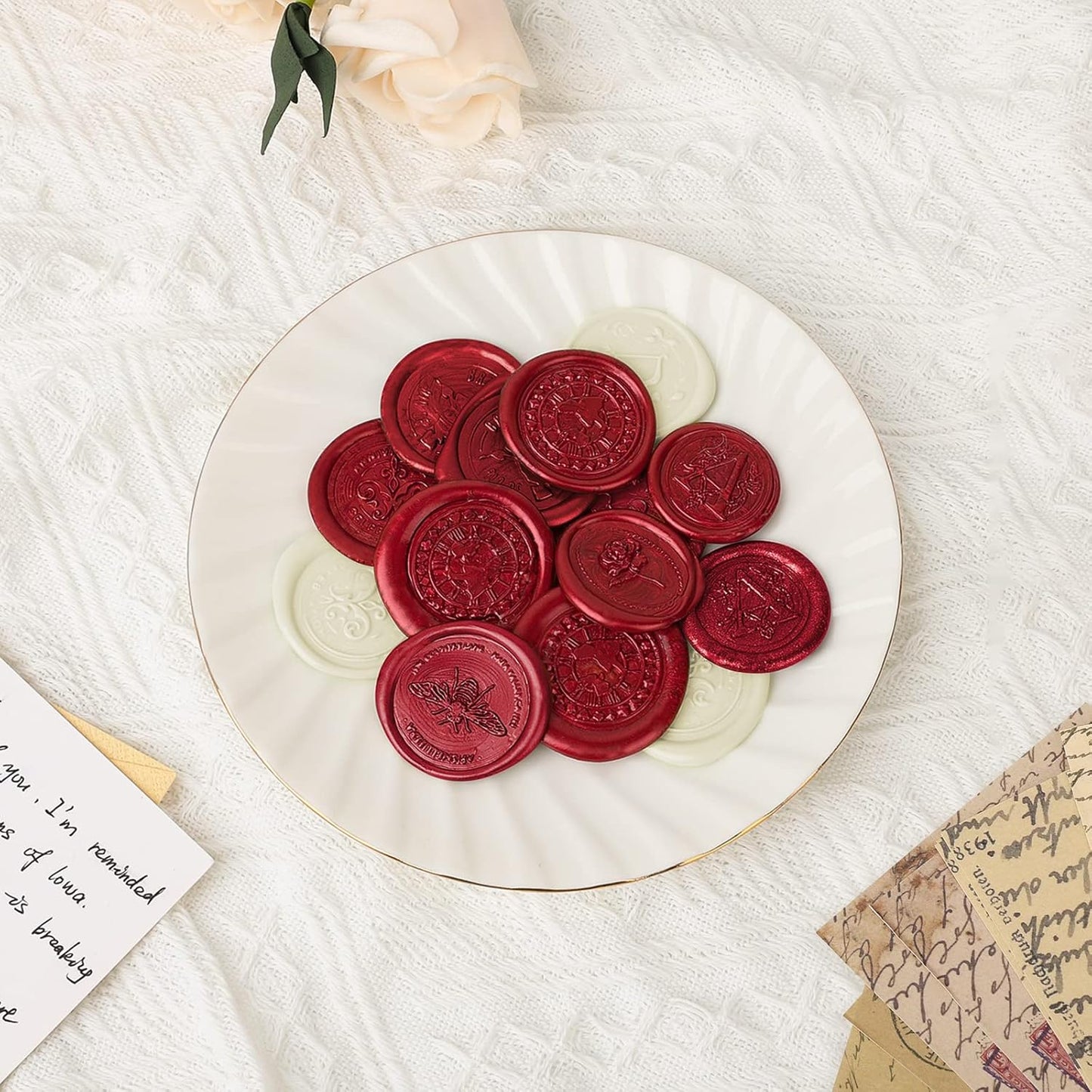 Glue Gun Sealing Wax Sticks for Wax Seal Stamp - Metallic Rose Pink, Great for Wedding Invitations, Cards Envelopes, Snail Mails, Wine Packages, Christmas Gift Ideas, Pack of 10