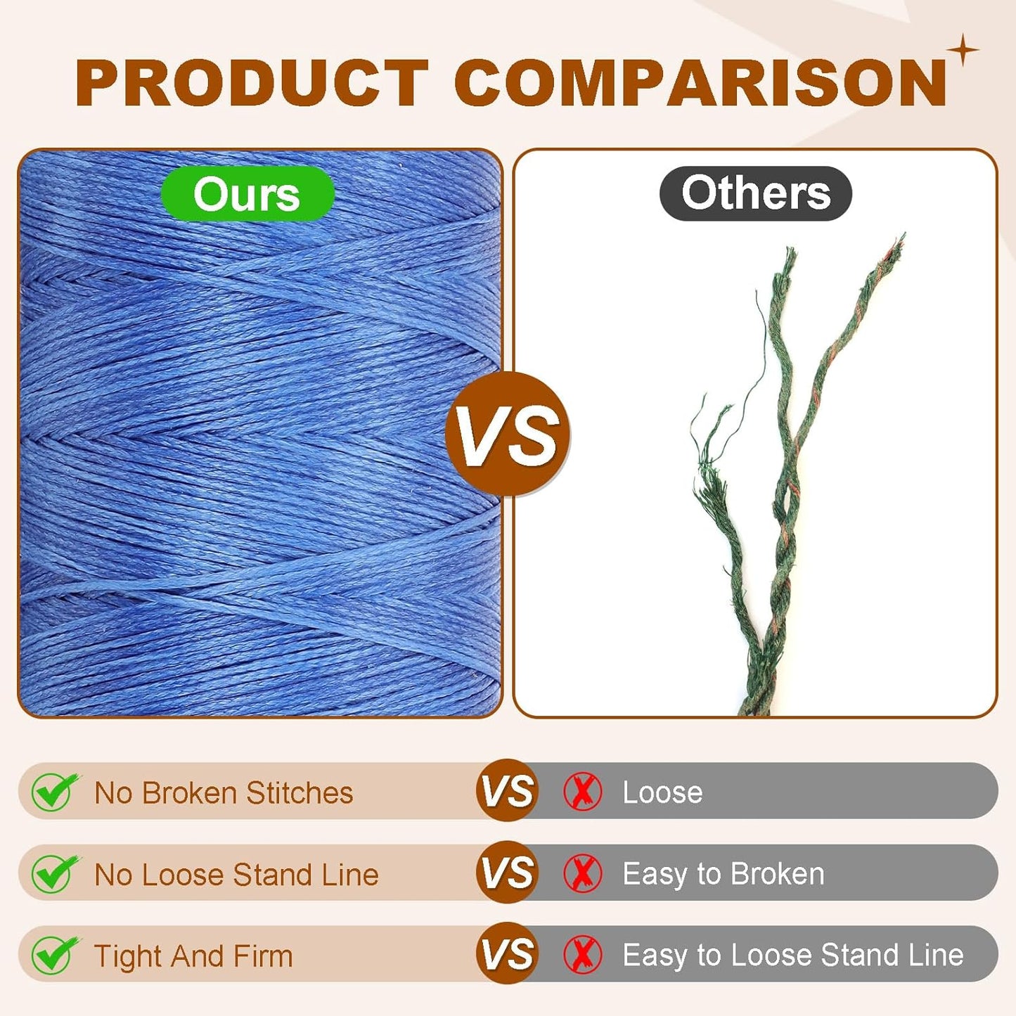 PATIKIL 284 Yard Flat Waxed Thread 150D 1mm Leather Sewing Cord for Repairing Shoes Bags Wallets Jewelry Making DIY Leather Craft, Black