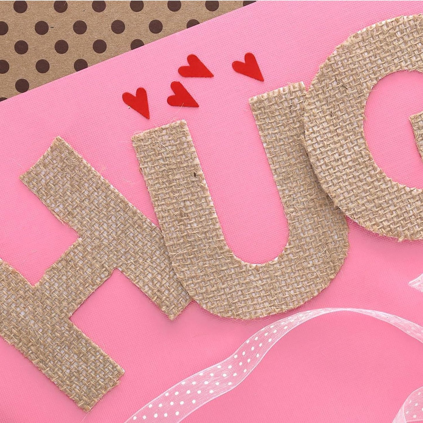 Leisure Arts Adhesive Letters Burlap, Natural