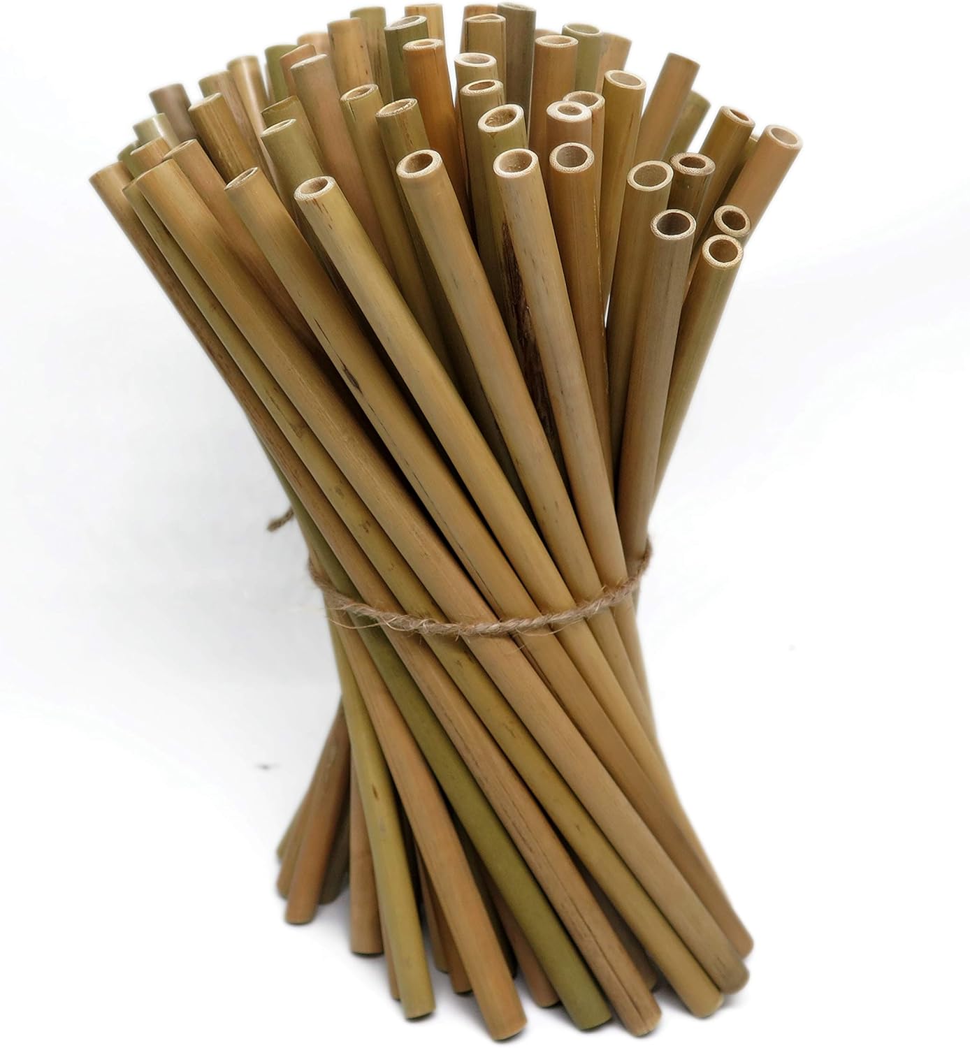 IA Crafts Bamboo Sticks, 60 Natural Bamboo Craft Sticks, 7.87' Long x 0.28'-0.32' Diameter, Perfect for DIY Crafts, Sign Making, and Photo Props