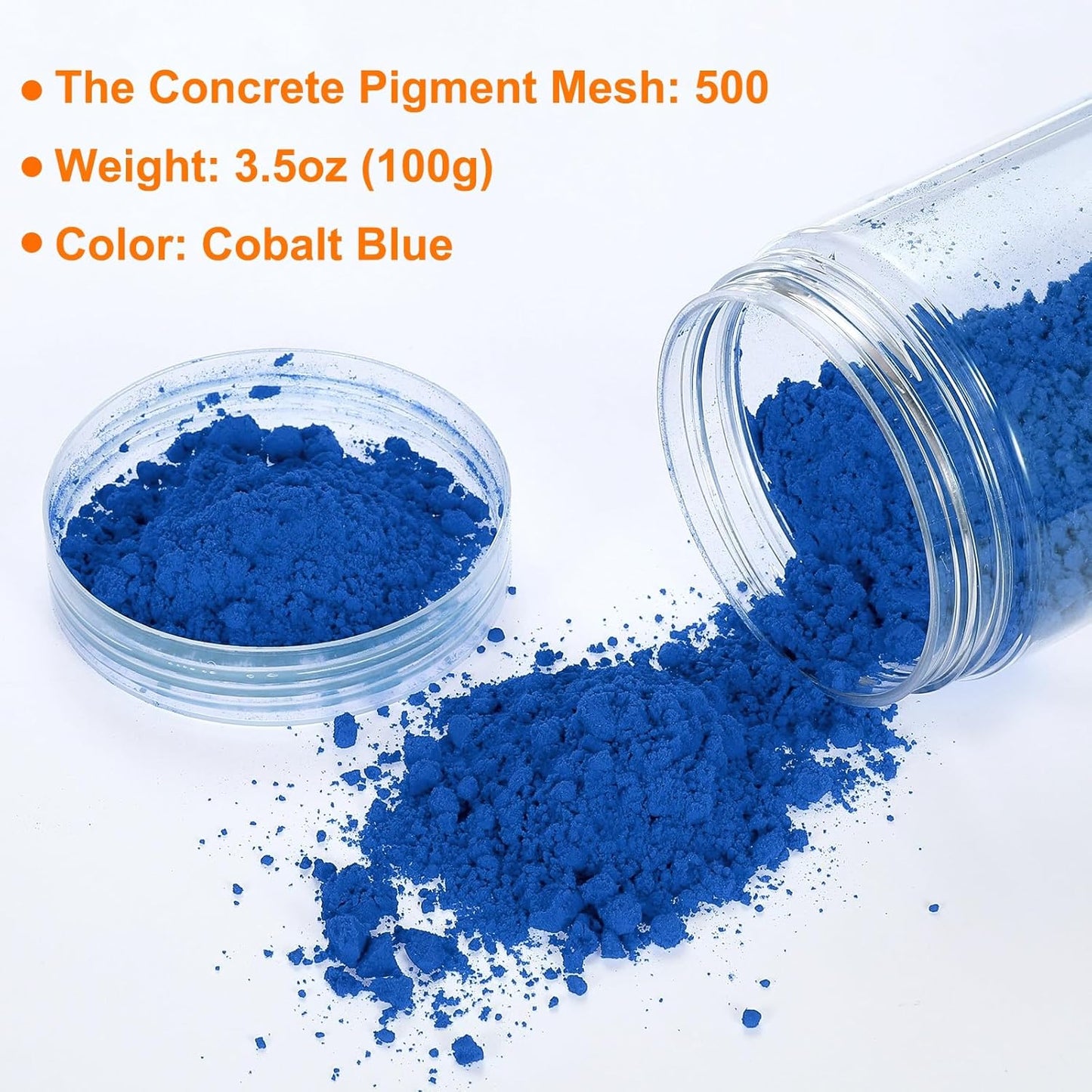 HARFINGTON Iron Oxide Powder Concrete Pigment 500 Mesh 3.5oz (100g) Iron Oxide Grout Pigment for Pastel Tile Paint Concrete Cement, Cobalt Blue