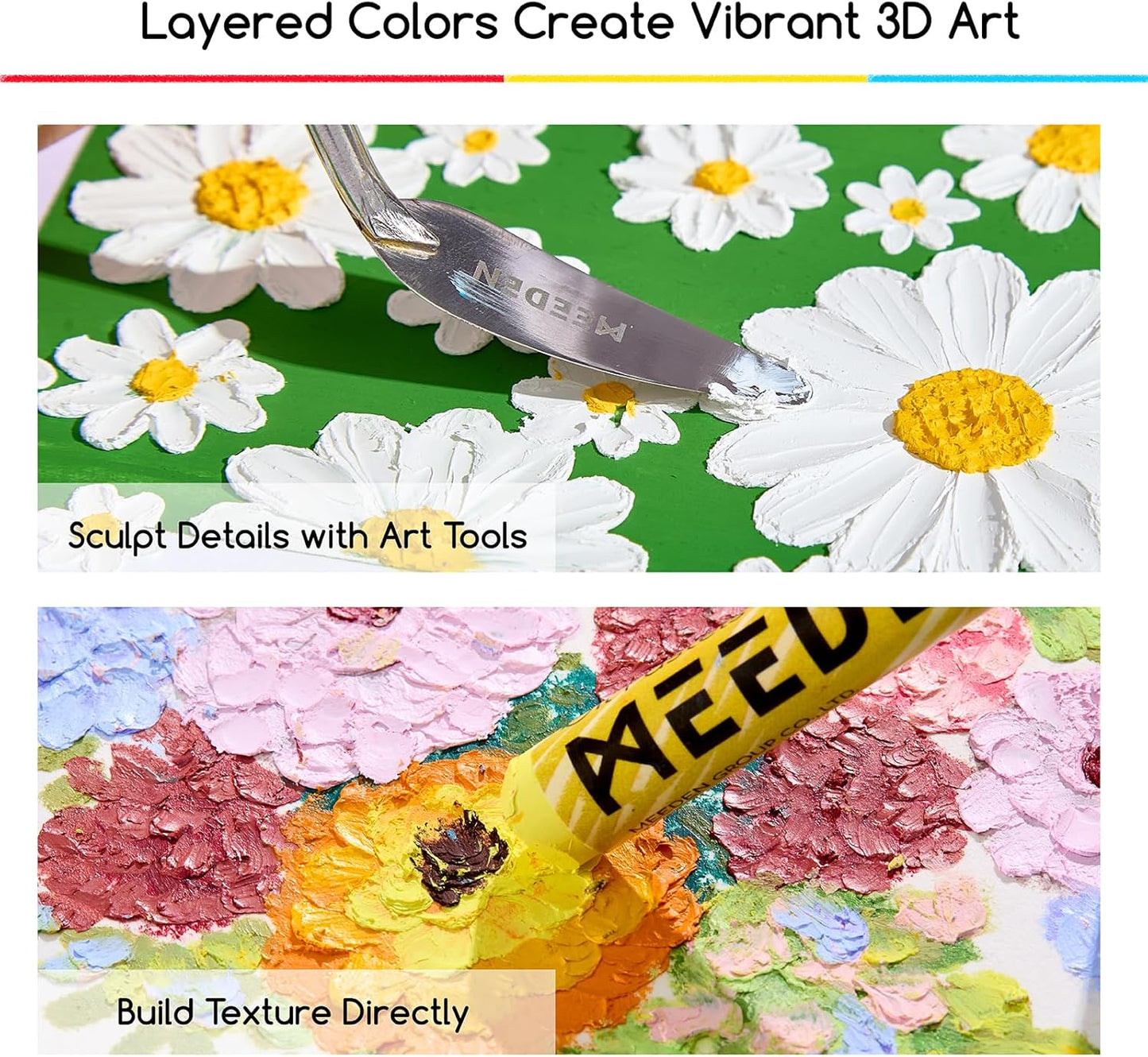 MEEDEN Soft Oil Pastels Set: 48 Colors with Extra 4 White Oil Pastels for Artists Beginners Adults Teachers - Vibrant Oil Pastel Crayons for Art Painting & Drawing, Blending, Layering, Shading