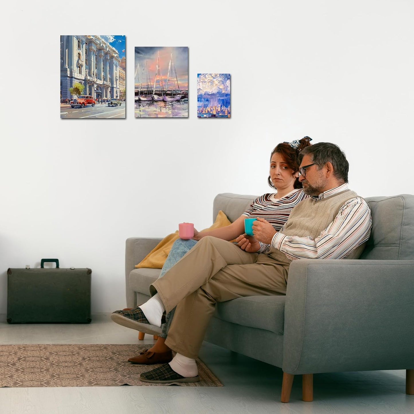 32 Packs Professional Stretched Canvas for Painting, Blank Canvas Art with 5 * 7in, 9 * 12in, 11 * 14in, Value Pack for Acrylic, Oil, Acrylic Pouring