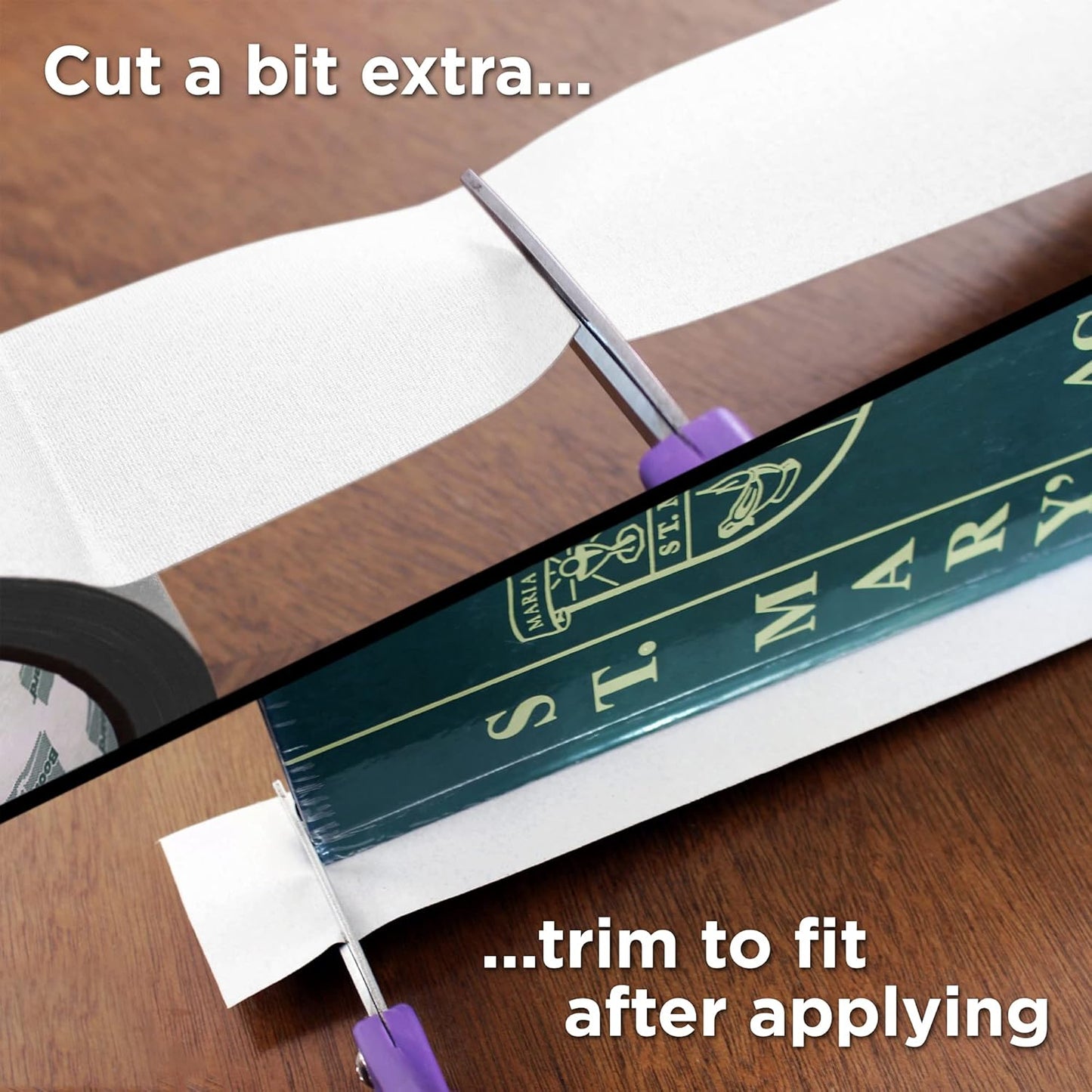 BookGuard 2 Inch Premium Bookbinding Repair Cloth Tape, 15 Yard Roll, White