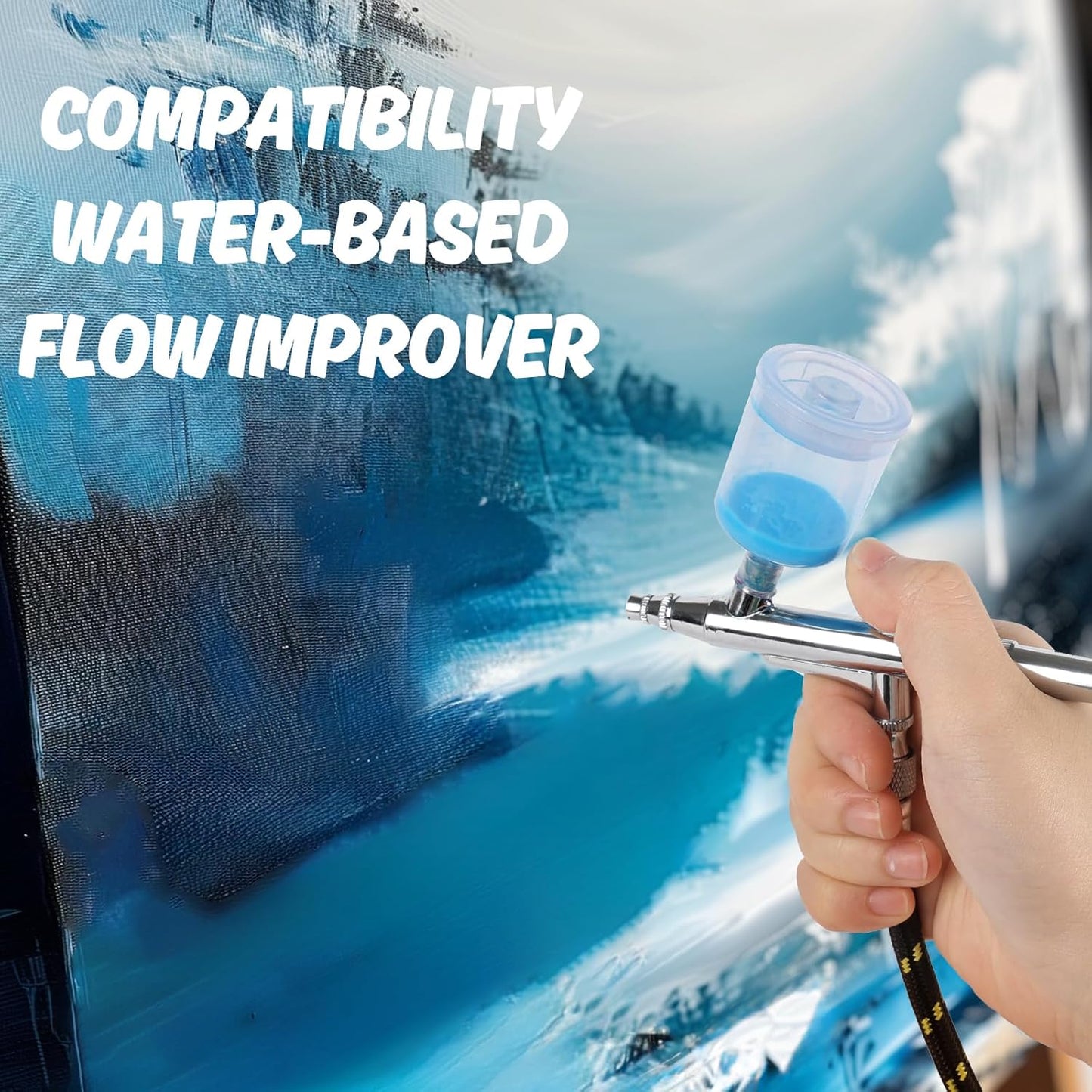 HOMY ARTY Airbrush Thinner - 16.9 Fl Oz, Water-Based Acrylic Paint Thinner, to Improve Color Flow for Shoes, Clothes, Metal and Plastic Models