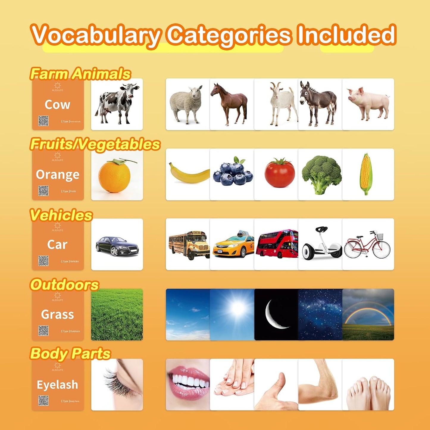 80 Nouns Flash Cards for Toddlers 2-3, Key Vocabulary Flashcards, Sturdy & Durable Realistic Picture Cards for Speech Therapy, Autism Flash Cards for ABA Therapy and Special Education