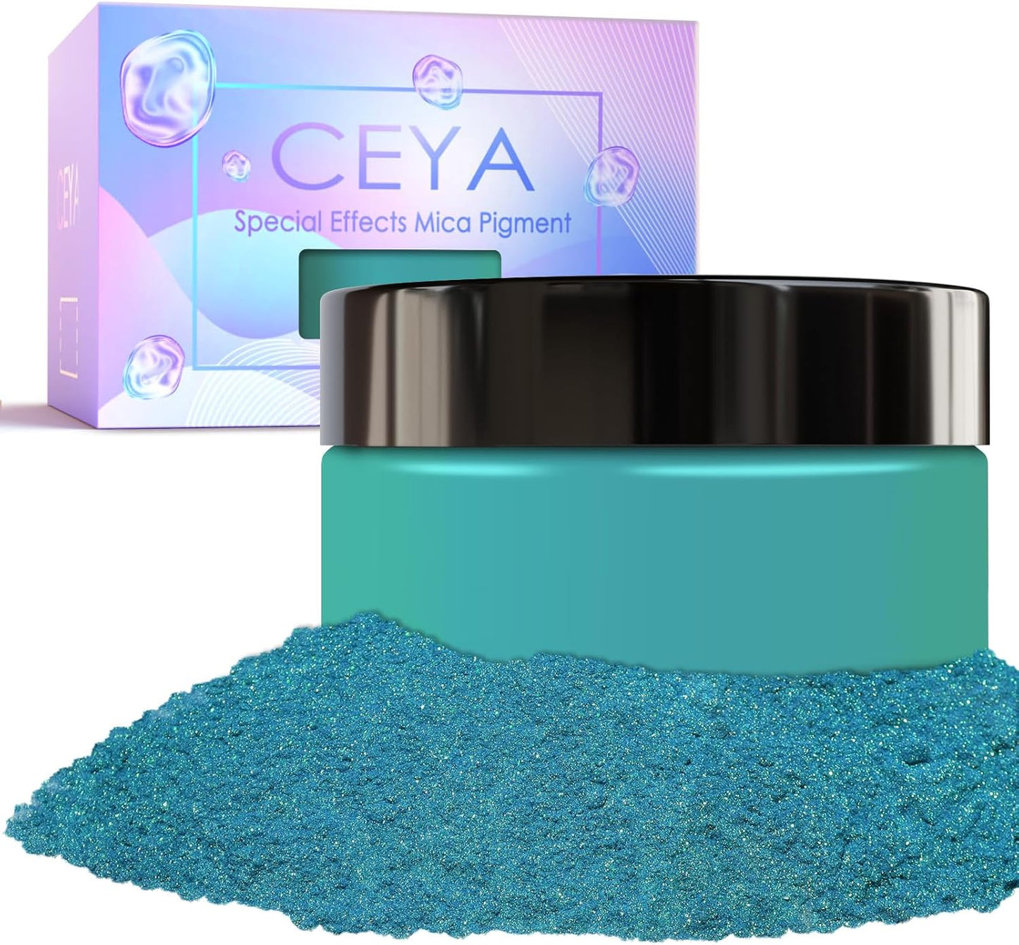 Ceya Highly Chameleon Mica Powder, 1.8oz/ 50g Mountain God Chrome Powder, Cosmetic Grade Pearlescent Effect Color Shift Pigment for Epoxy Resin, Makeup, Nail Polish, Soap Dye, Candle Making, Slime