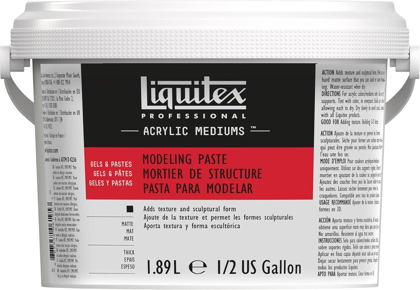 Liquitex Professional Modeling Paste, Half Gallon Bucket, 1.89 L (64-oz)