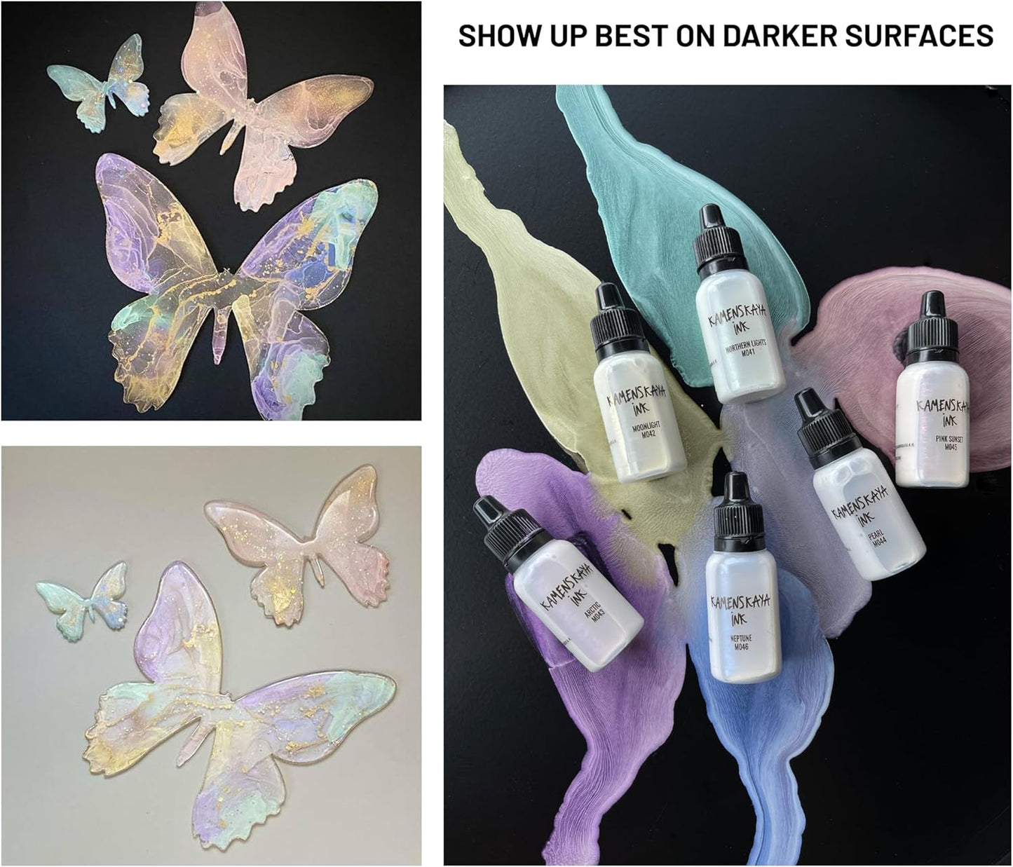 Alcohol Ink Set #15: Matched Color Combination of Alcohol Inks, 4 pcs. 0.51 fl oz (15 ml) Each