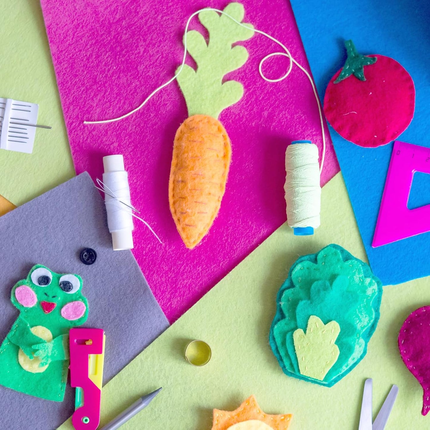 MECCANIXITY Felt Square Shape Craft Felt Sheets 7.87Inch x 7.87Inch for Home Decor Party Crafting Art, 10 Colors, Pack of 100