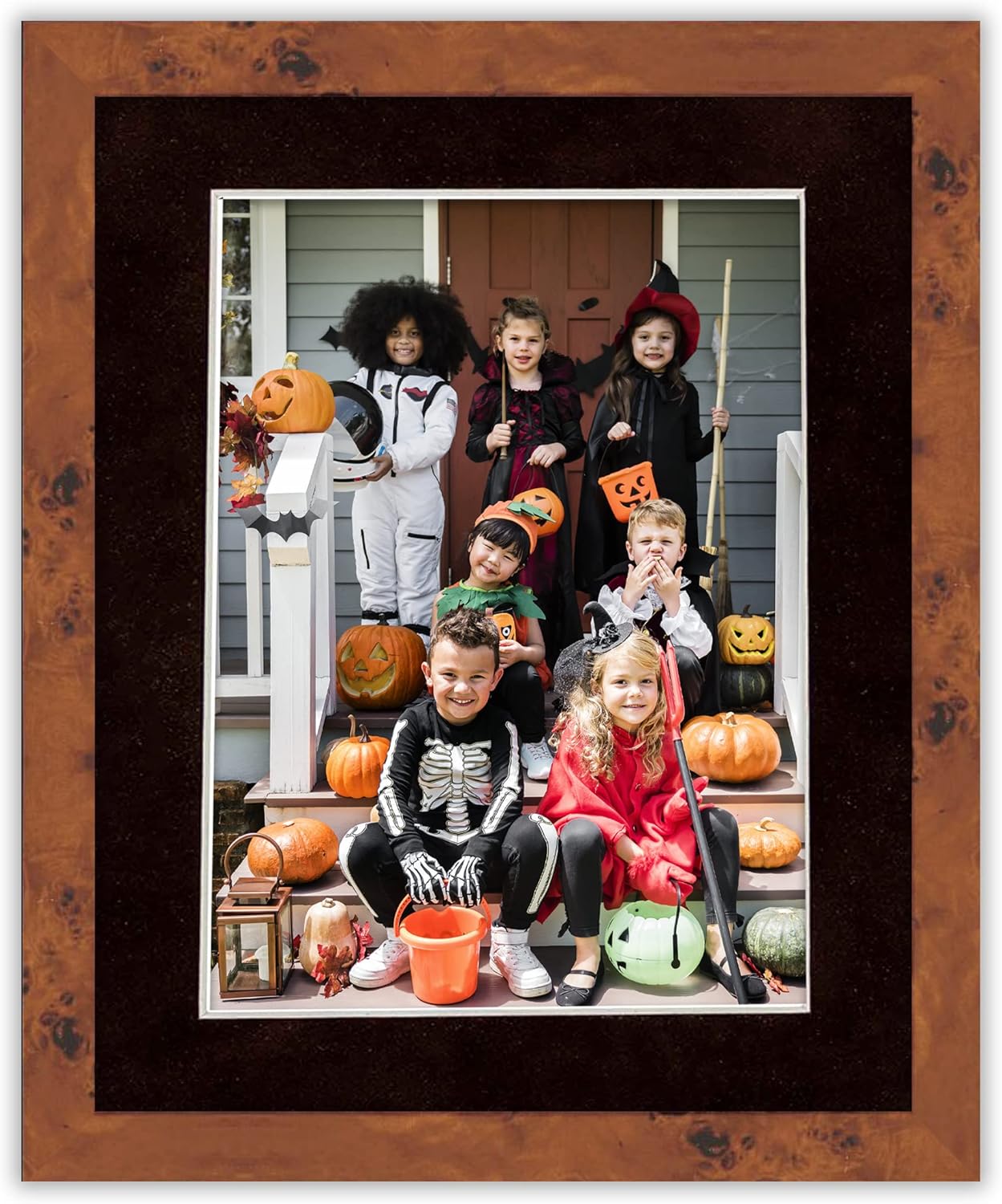 Pack of 25 Acid Free 8x10 Mats Bevel Cut for 5.5x8.5 Photos - Black Suede Precut Matboards With Backing Boards and Clear Photo Mat Bags For Pictures, Photos, Framing - 4-ply Thickness