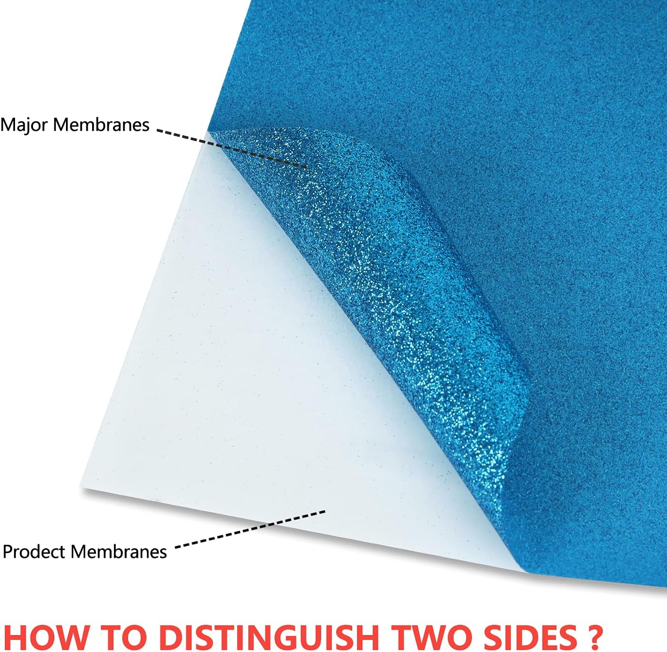 guangyintong Glitter Sky Blue Heat Transfer Vinyl HTV Rolls, 12" x 8ft Iron on Vinyl for T-Shirts Glitter Sky Blue HTV Vinyl for All Cutter Machines Easy to Cut & Weed for Heat Vinyl Design