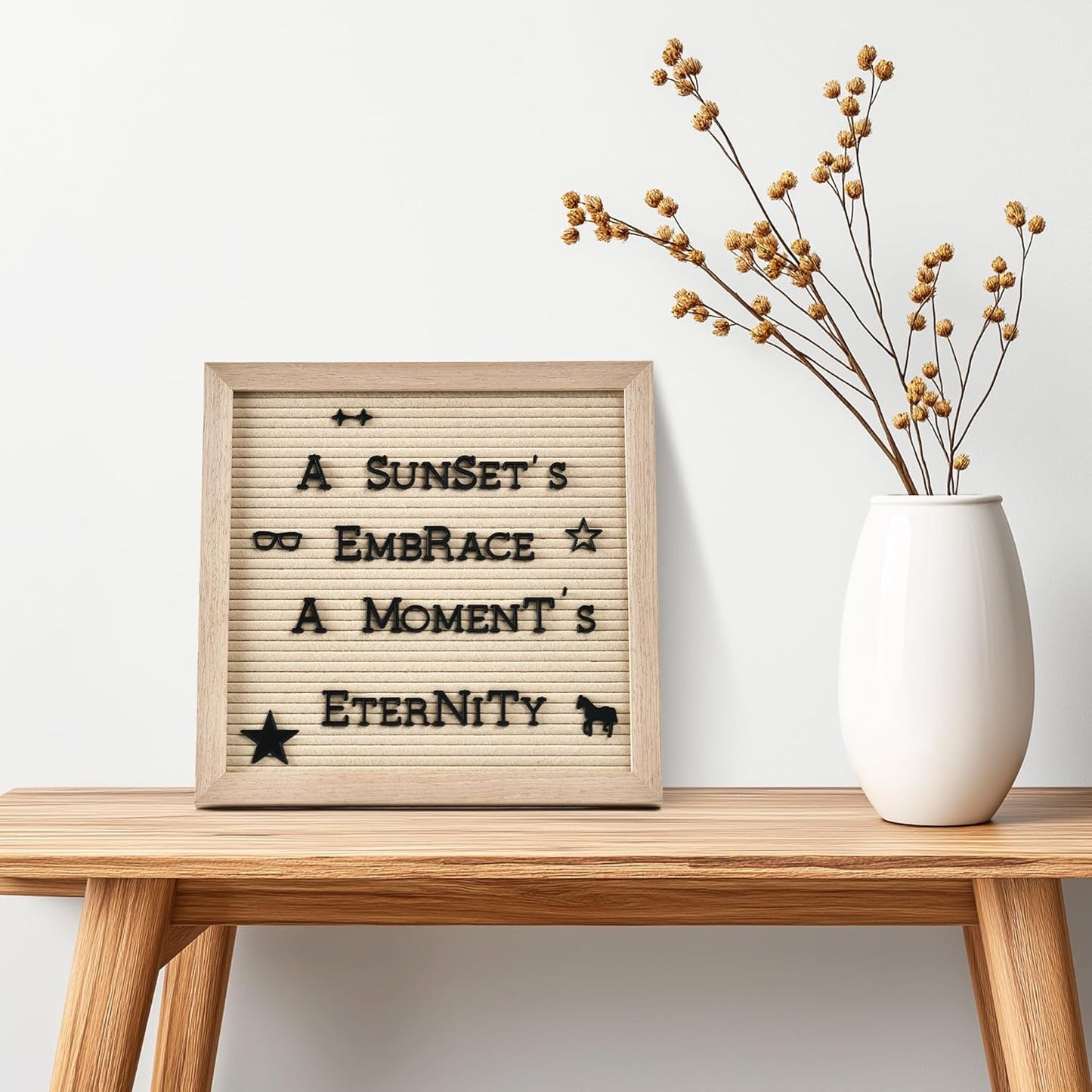 Pre-Cut Letters for Felt Letter Board, 736 Pieces Including Characters, Numbers, Symbols, Daily Words Cursive Letters with Sorting Tray for Changeable Plastic Message Boards (Black)