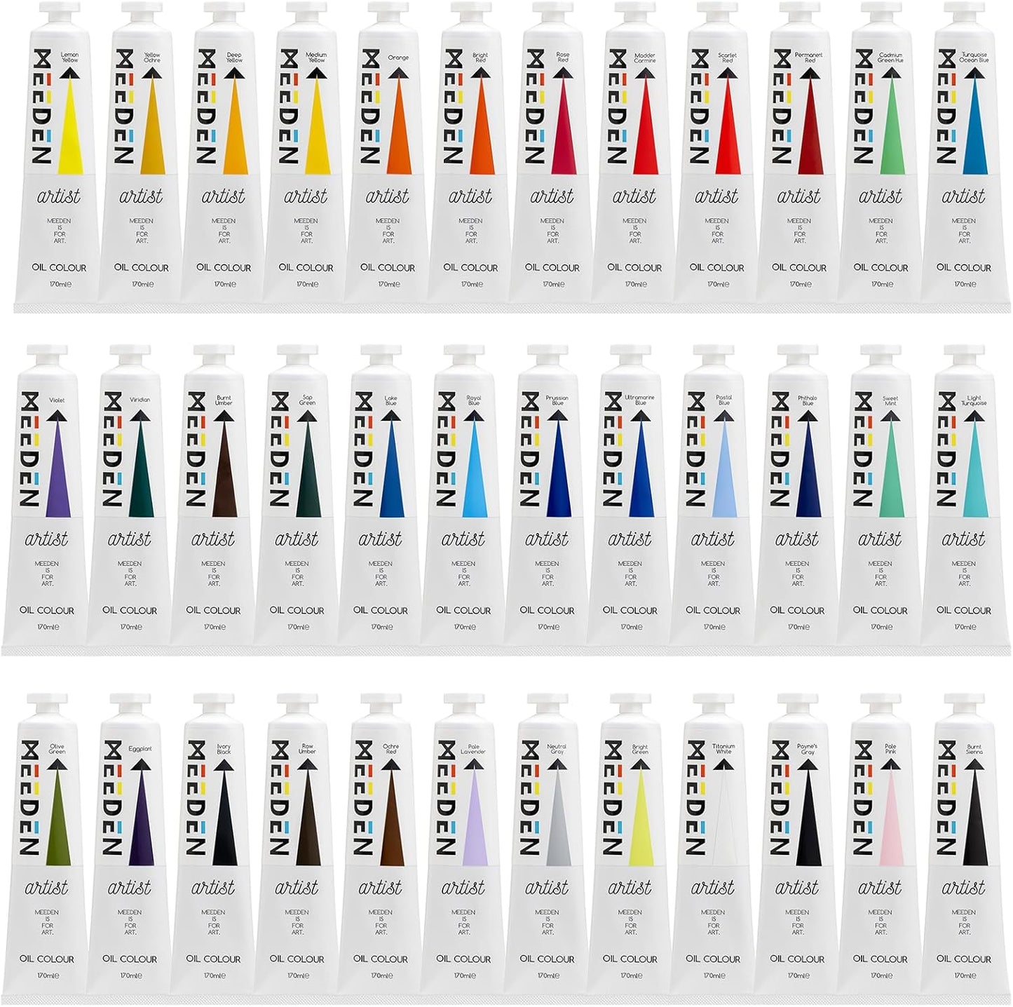 MEEDEN Artist Oil Paint Set - 36 Colors x 170ml/5.7oz Tubes - Art Supplies for Canvas Painting
