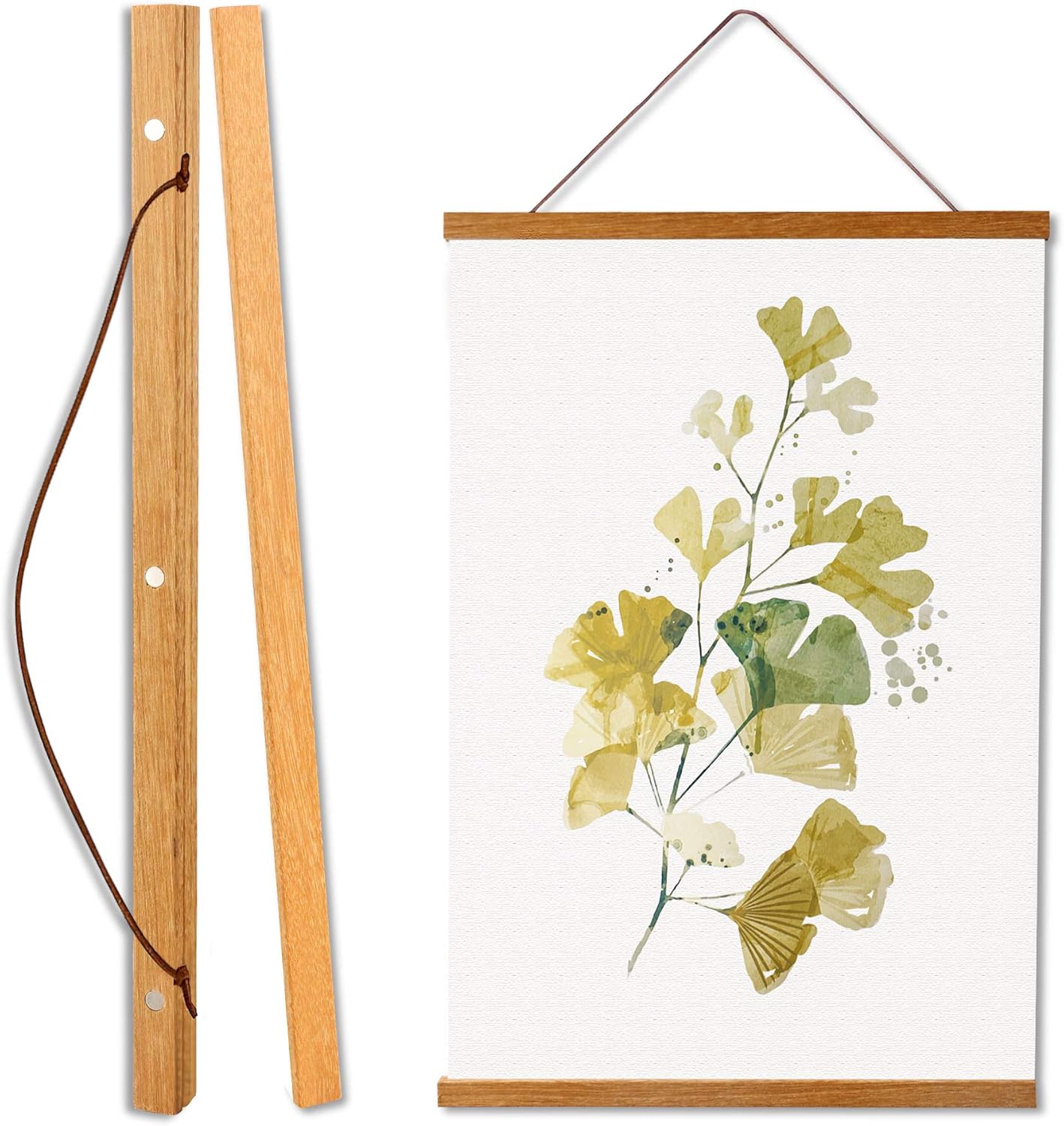 WITCOLOR Magnetic Poster Hanger Frame - 16x20 16x24 16x12 Wooden Poster Frame, Solid Teak Wood, Strong Magnets for Easy Hanging Posters Maps Pictures Canvas Scrolls Print Wall Art Christmas Decor