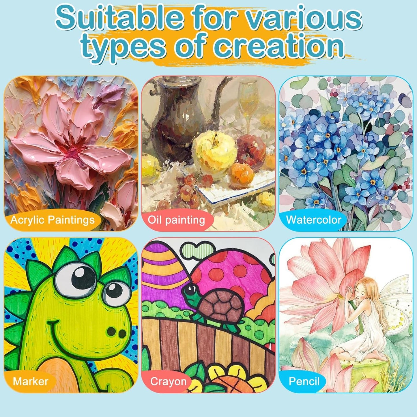 ESRICH 5x7IN Small Canvases for Painting,12 Pack Mini Canvas Boards Cotton Painting Canvas Primed Acid Free Mini Blank Canvas Panels for Oil Paint,Watercolor,Acrylic Paint,Gouache&Tempera.