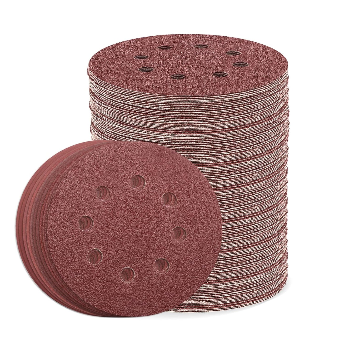 110pcs 5 Inch Sanding Disc, ZEHIQ 8 Hole Hook and Loop Sandpaper Assortment 40 60 80 100 120 150 180 240 320 400 600 Grits Orbital Sanding Pads for Random Orbital Sander