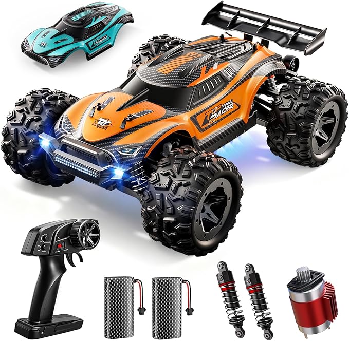 1:18 Fast RC Cars for Adults - 38+ KPH Off Road Remote Control Car - High Speed RC Monster Truck 4x4 All Terrain