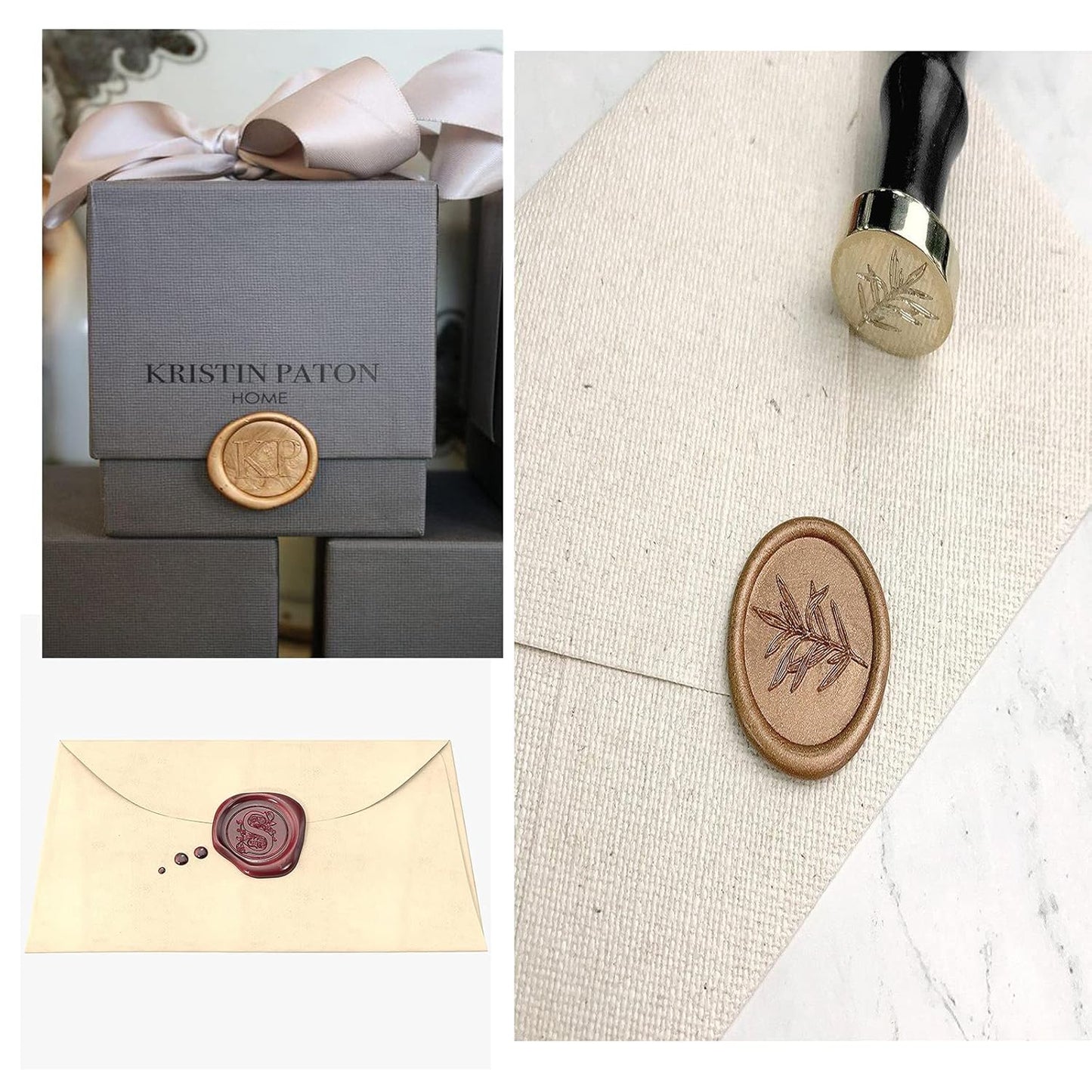 12 Pieces Sealing Wax Sticks with Wicks for Letter Sealing Stamp Wedding Invitations, Packaging Decoration (Red-Gold)