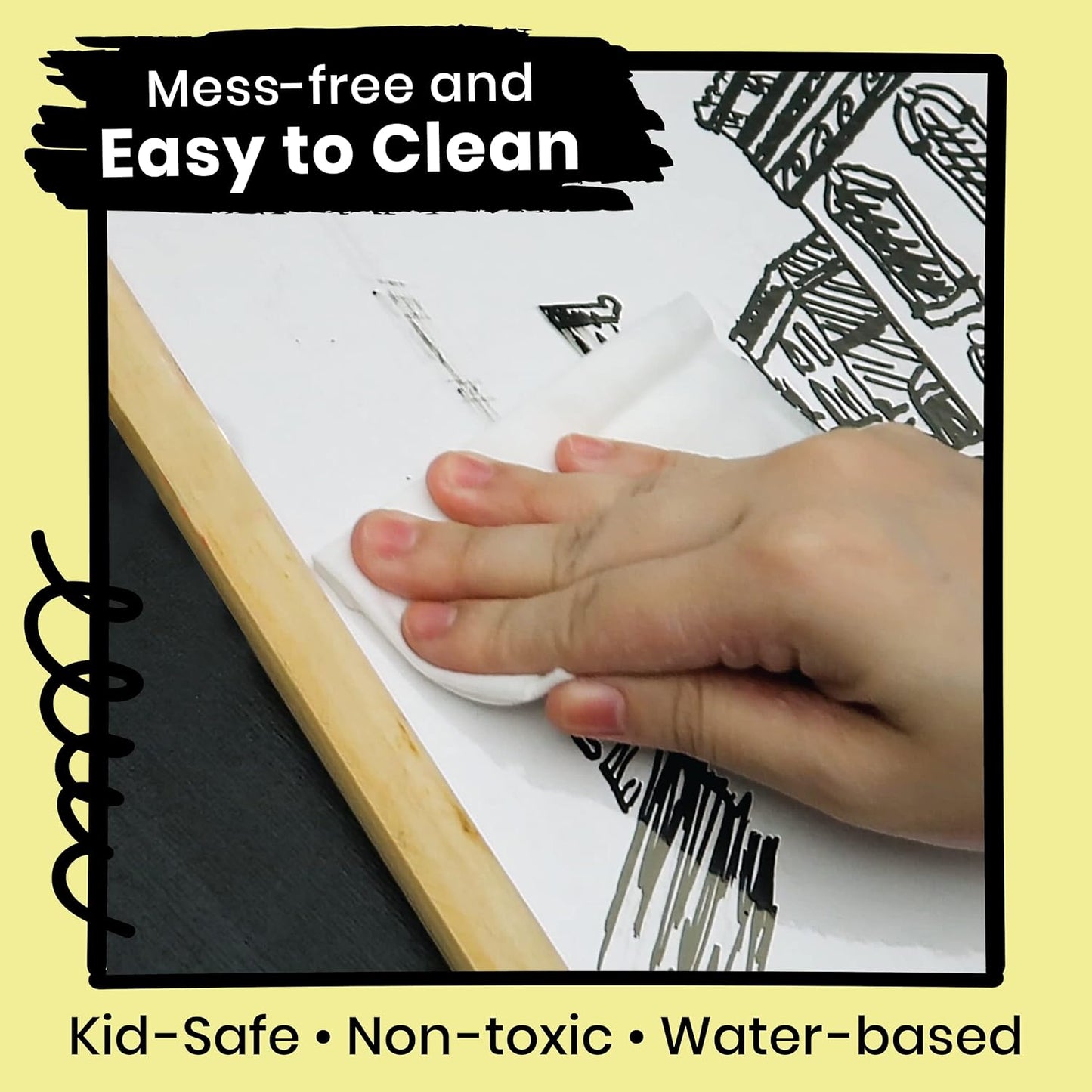 Black Chalk Markers - Liquid Dry Erase Marker Pens for Bistro, Chalkboards Signs, Windows, Blackboard, Glass - 6mm Reversible Tip (Pack of 5)