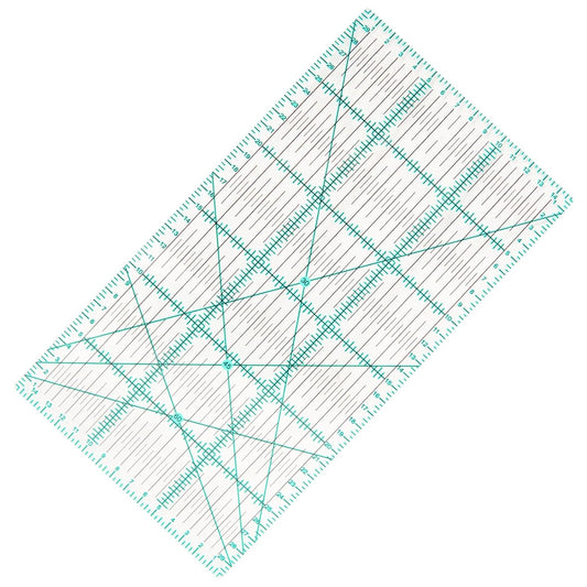 MANUFORE 15 x 30cm Sewing Acrylic Ruler Anti-Slip Metric Ruler DIY Quilting Tools with Clear Printed Lines for Precise Cutting